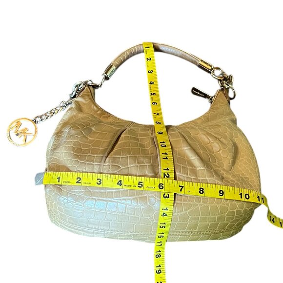 Michael Kors Leather Camel Shoulder Bag Purse w/Medallion & Matching Wallet - Picture 2 of 16